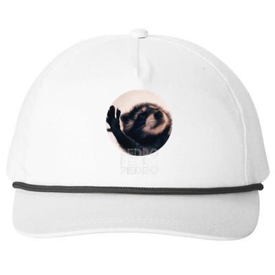 Pedro Racoon Dance Popular Internet Meme Mapache Dance Snapback Five-Panel Rope Hat