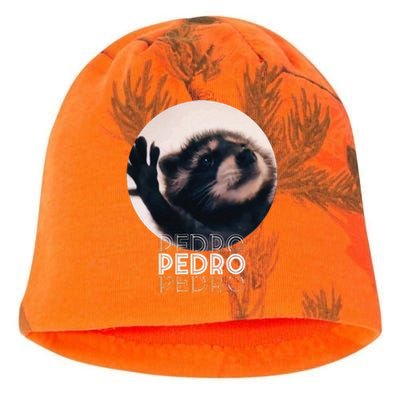 Pedro Racoon Dance Popular Internet Meme Mapache Dance Kati - Camo Knit Beanie