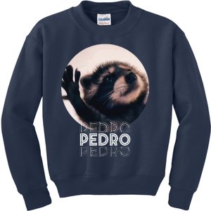 Pedro Racoon Dance Popular Internet Meme Mapache Dance Kids Sweatshirt