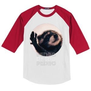 Pedro Racoon Dance Popular Internet Meme Mapache Dance Kids Colorblock Raglan Jersey