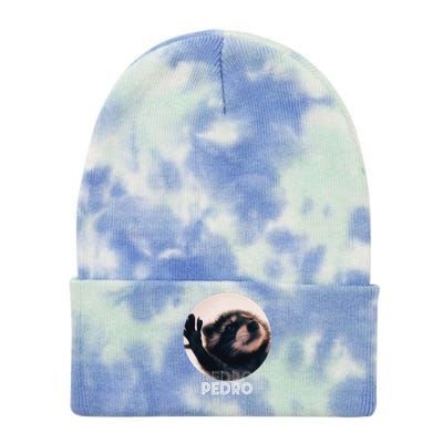 Pedro Racoon Dance Popular Internet Meme Mapache Dance Tie Dye 12in Knit Beanie