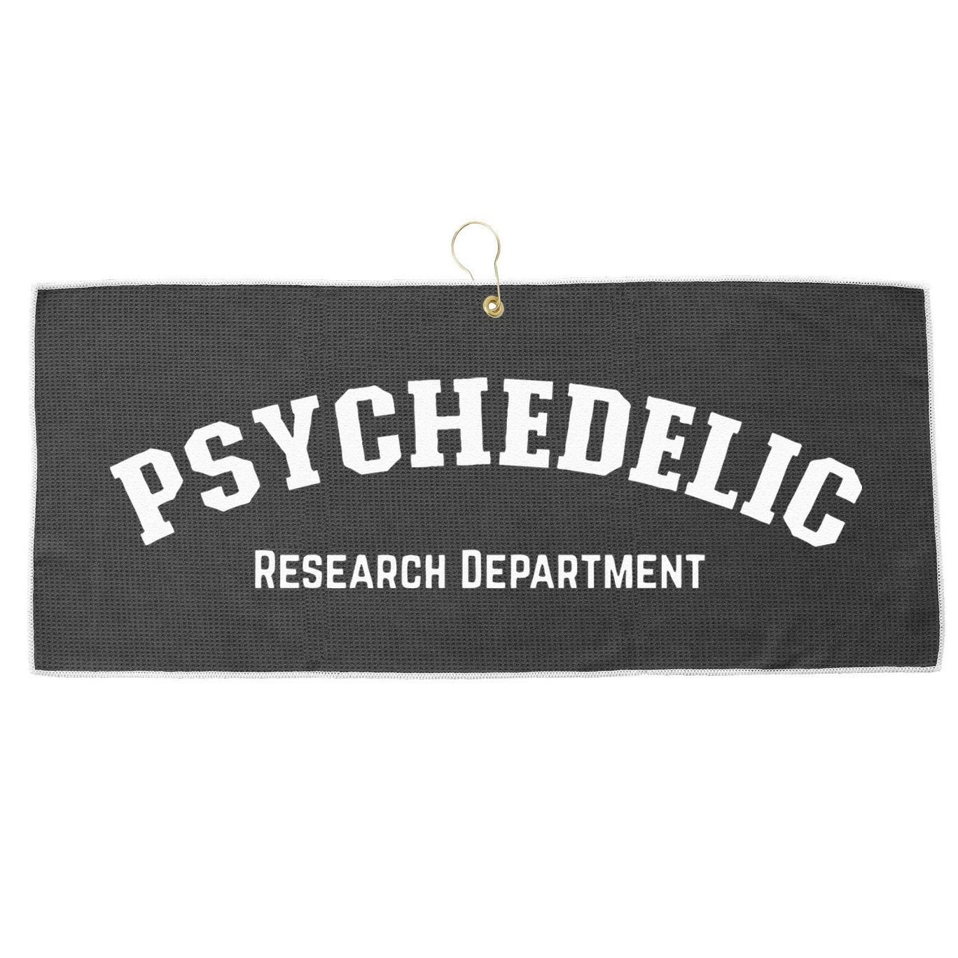 Psychedelic Research Department Funny Psychedelic Large Microfiber Waffle Golf Towel