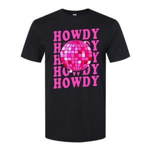 Pink Retro Disco Western Country Southern Cowgirl Howdy Softstyle® CVC T-Shirt