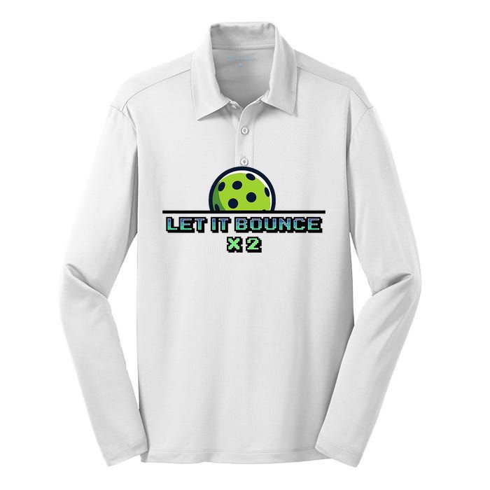 Pickle Reminder Design Silk Touch Performance Long Sleeve Polo