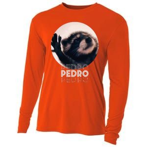 Pedro Racoon Dance Popular Internet Meme Mapache Dance Cooling Performance Long Sleeve Crew