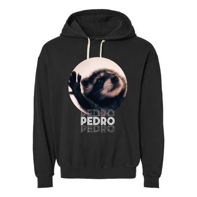 Pedro Racoon Dance Popular Internet Meme Mapache Dance Garment-Dyed Fleece Hoodie