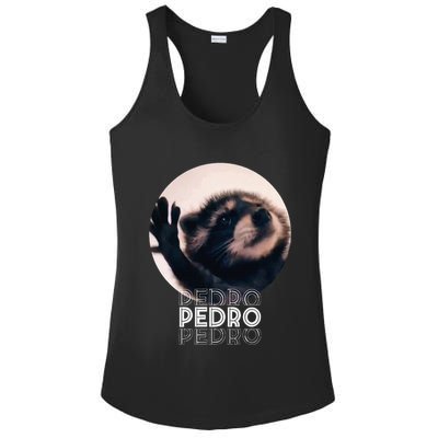 Pedro Racoon Dance Popular Internet Meme Mapache Dance Ladies PosiCharge Competitor Racerback Tank