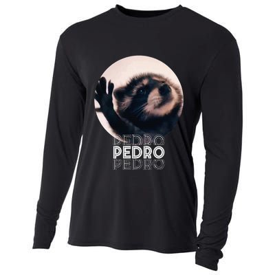 Pedro Racoon Dance Popular Internet Meme Mapache Dance Cooling Performance Long Sleeve Crew