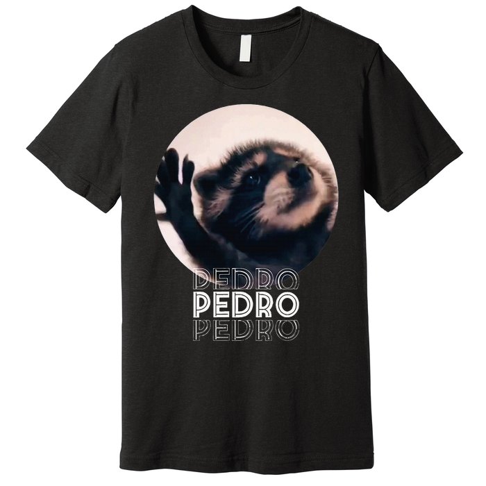 Pedro Racoon Dance Popular Internet Meme Mapache Dance Premium T-Shirt