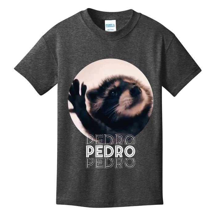 Pedro Racoon Dance Popular Internet Meme Mapache Dance Kids T-Shirt
