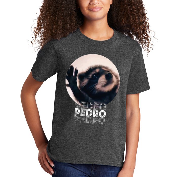 Pedro Racoon Dance Popular Internet Meme Mapache Dance Kids T-Shirt
