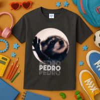 Pedro Racoon Dance Popular Internet Meme Mapache Dance Kids T-Shirt