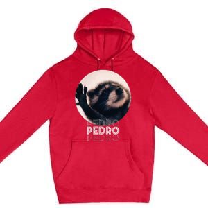 Pedro Racoon Dance Popular Internet Meme Mapache Dance Premium Pullover Hoodie