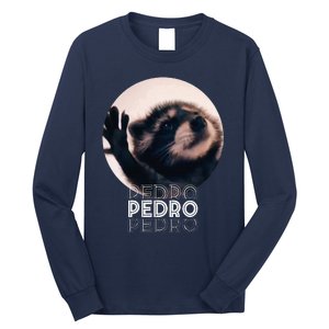 Pedro Racoon Dance Popular Internet Meme Mapache Dance Long Sleeve Shirt