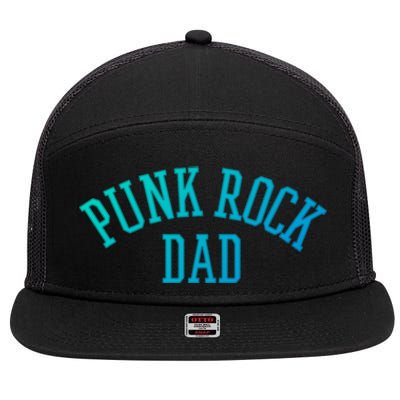 Punk Rock Dad Gift Tattoos Punker Rocker Ska Band Music Funny Gift 7 Panel Mesh Trucker Snapback Hat