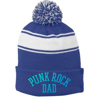 Punk Rock Dad Gift Tattoos Punker Rocker Ska Band Music Funny Gift Stripe Pom Pom Beanie