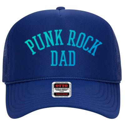 Punk Rock Dad Gift Tattoos Punker Rocker Ska Band Music Funny Gift High Crown Mesh Back Trucker Hat