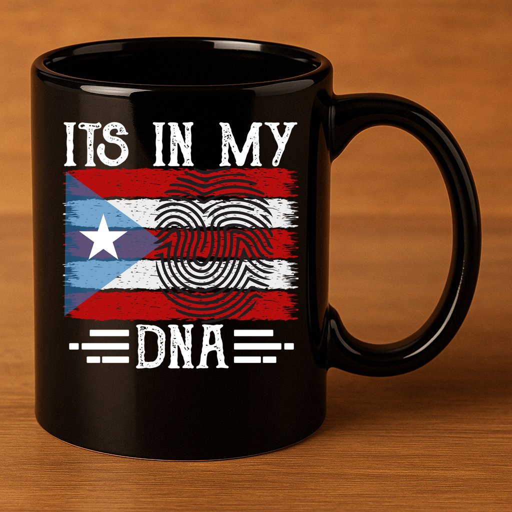 Puerto Rico Dna 11oz C Handle Ceramic Mug