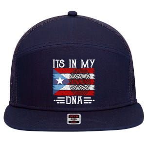 Puerto Rico Dna 7 Panel Mesh Trucker Snapback Hat