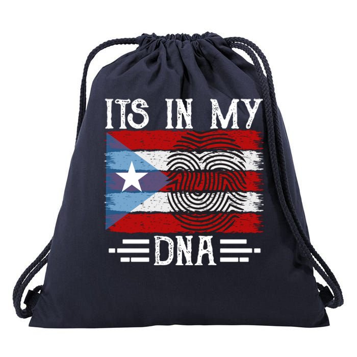 Puerto Rico Dna Drawstring Bag