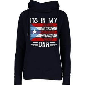 Puerto Rico Dna Womens Funnel Neck Pullover Hood