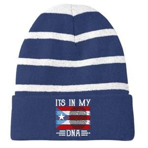 Puerto Rico Dna Striped Beanie with Solid Band