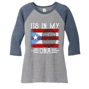 Puerto Rico Dna Women's Tri-Blend 3/4-Sleeve Raglan Shirt