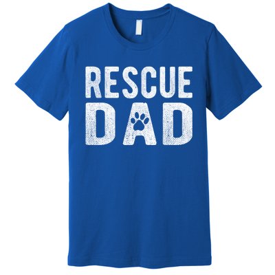 Proud Rescue Dog Dad Fathers Day Animal Lovers Gift Premium T-Shirt