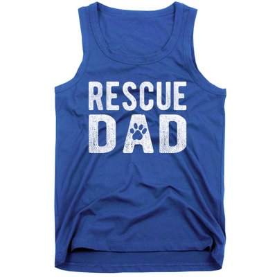 Proud Rescue Dog Dad Fathers Day Animal Lovers Gift Tank Top