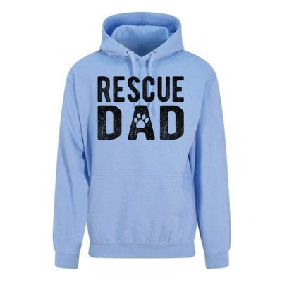 Proud Rescue Dog Dad Fathers Day Animal Lovers Gift Unisex Surf Hoodie