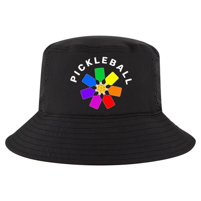 Pickleball Rainbow Design Pickleball Lover Cool Comfort Performance Bucket Hat