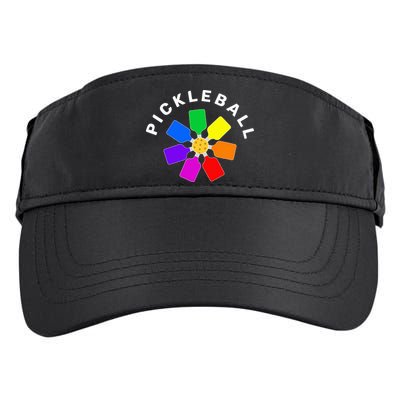 Pickleball Rainbow Design Pickleball Lover Adult Drive Performance Visor