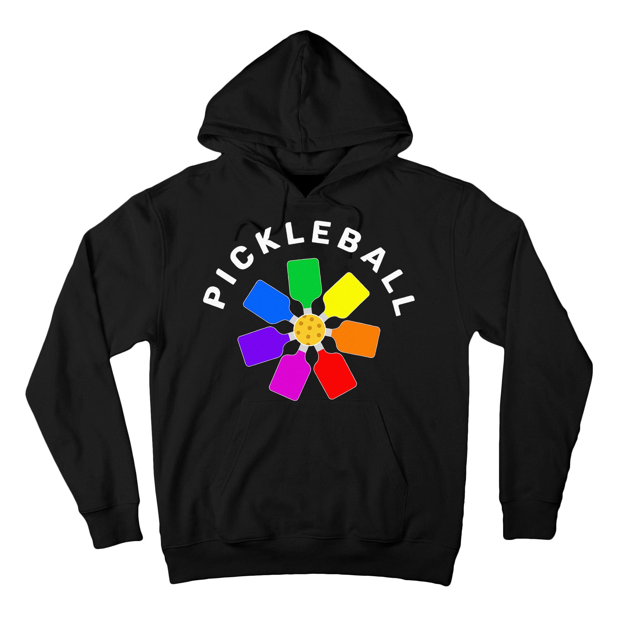 Pickleball Rainbow Design Pickleball Lover Tall Hoodie