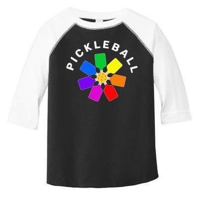 Pickleball Rainbow Design Pickleball Lover Toddler Fine Jersey T-Shirt