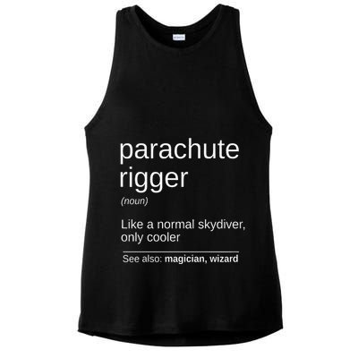 Parachute Rigger Definition Design Skydiving Packer Ladies PosiCharge Tri-Blend Wicking Tank