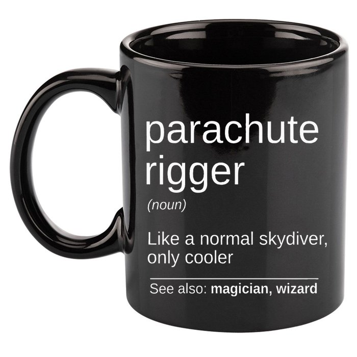 Parachute Rigger Definition Design Skydiving Packer 11oz C Handle Ceramic Mug