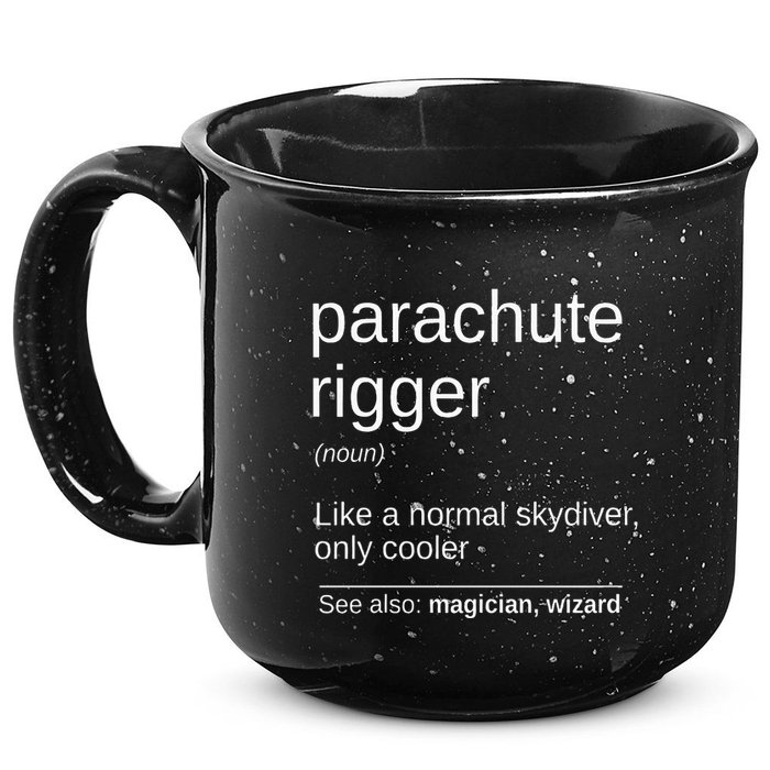 Parachute Rigger Definition Design Skydiving Packer 15oz Campfire Ceramic Mug