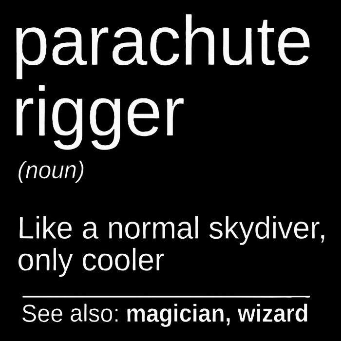 Parachute Rigger Definition Design Skydiving Packer Drawstring Bag