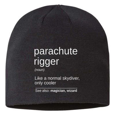 Parachute Rigger Definition Design Skydiving Packer Sustainable Beanie