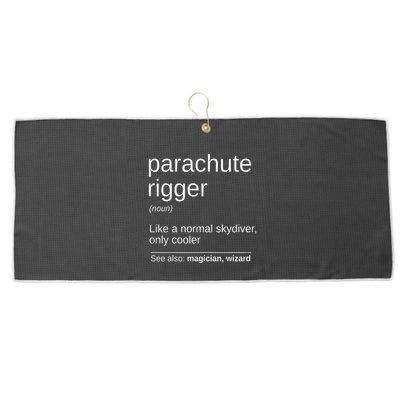 Parachute Rigger Definition Design Skydiving Packer Large Microfiber Waffle Golf Towel