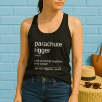 Parachute Rigger Definition Design Skydiving Packer Womens Tank Top