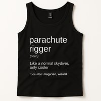 Parachute Rigger Definition Design Skydiving Packer Tank Top