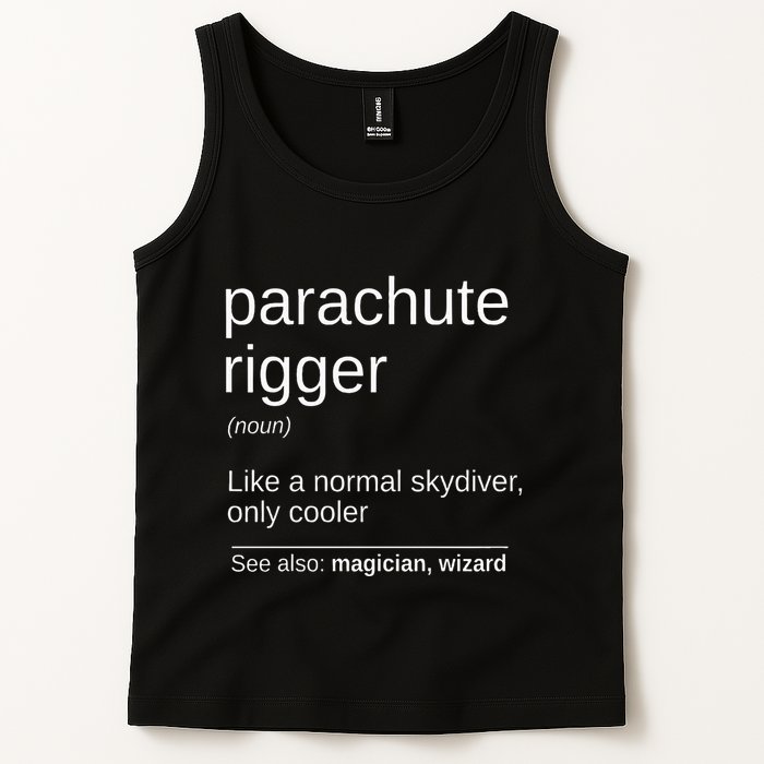 Parachute Rigger Definition Design Skydiving Packer Tank Top