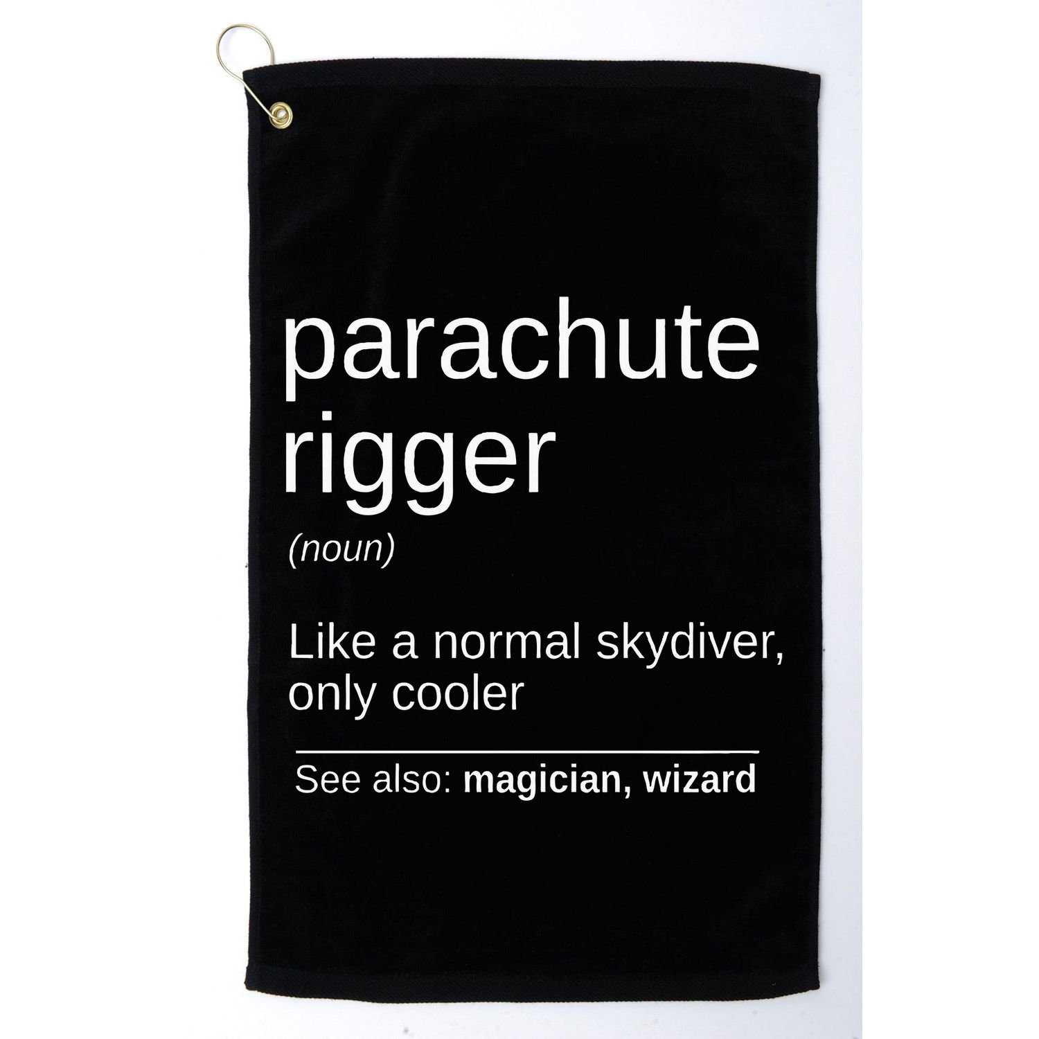 Parachute Rigger Definition Design Skydiving Packer Golf Towel