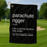 Parachute Rigger Definition Design Skydiving Packer Golf Towel