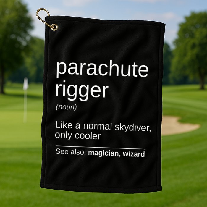 Parachute Rigger Definition Design Skydiving Packer Golf Towel
