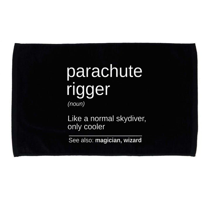 Parachute Rigger Definition Design Skydiving Packer Microfiber Hand Towel