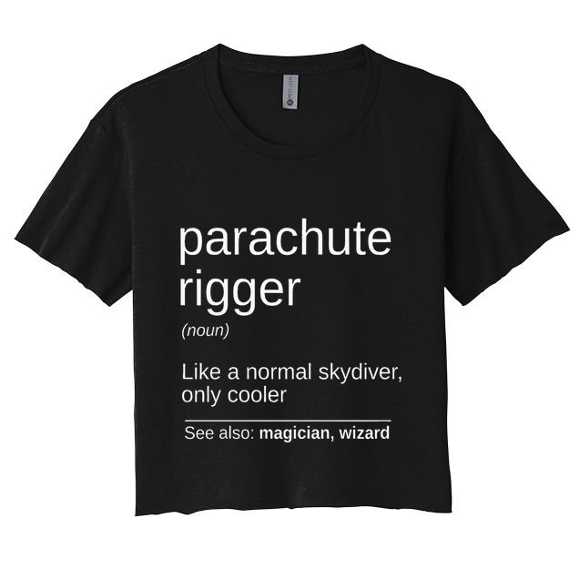 Parachute Rigger Definition Design Skydiving Packer Crop Top
