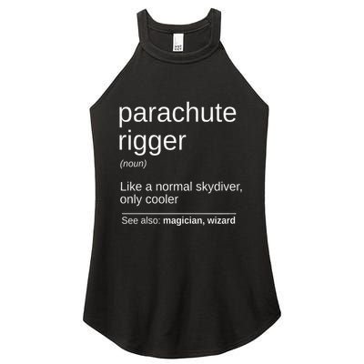 Parachute Rigger Definition Design Skydiving Packer Women's Perfect Tri Rocker Tank