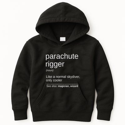 Parachute Rigger Definition Design Skydiving Packer Kids Hoodie